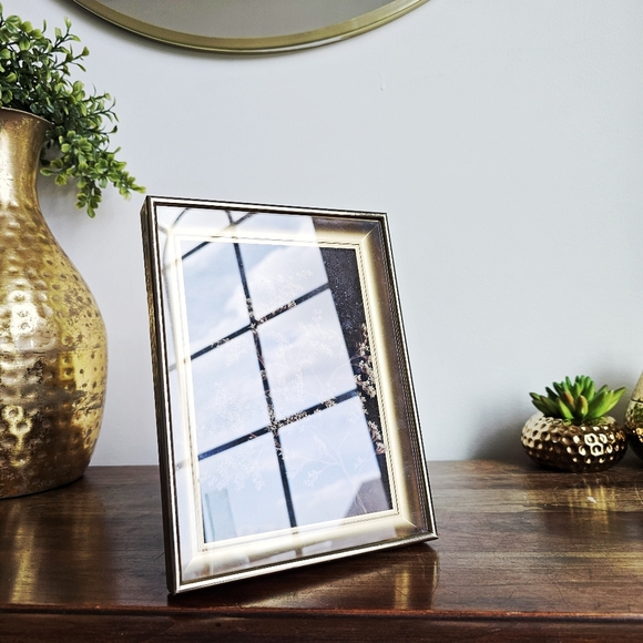 Vintage Gold And Brown Handmade Herbarium Dried Flower Art Box Metal Frame - Picture 10 of 14